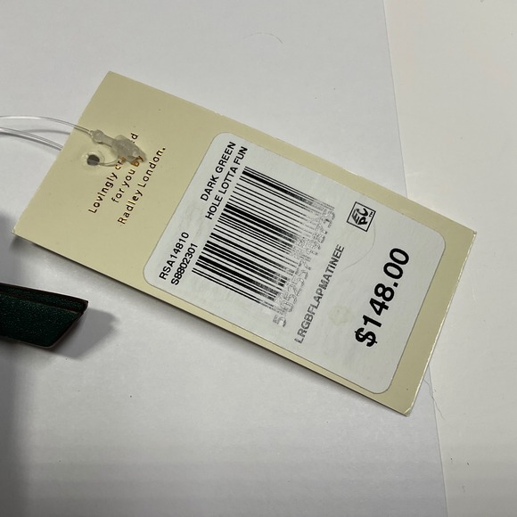 Radley London Dark Green Hole Lotta Fun Wallet Penguin scottie Applique NWT - Picture 2 of 9